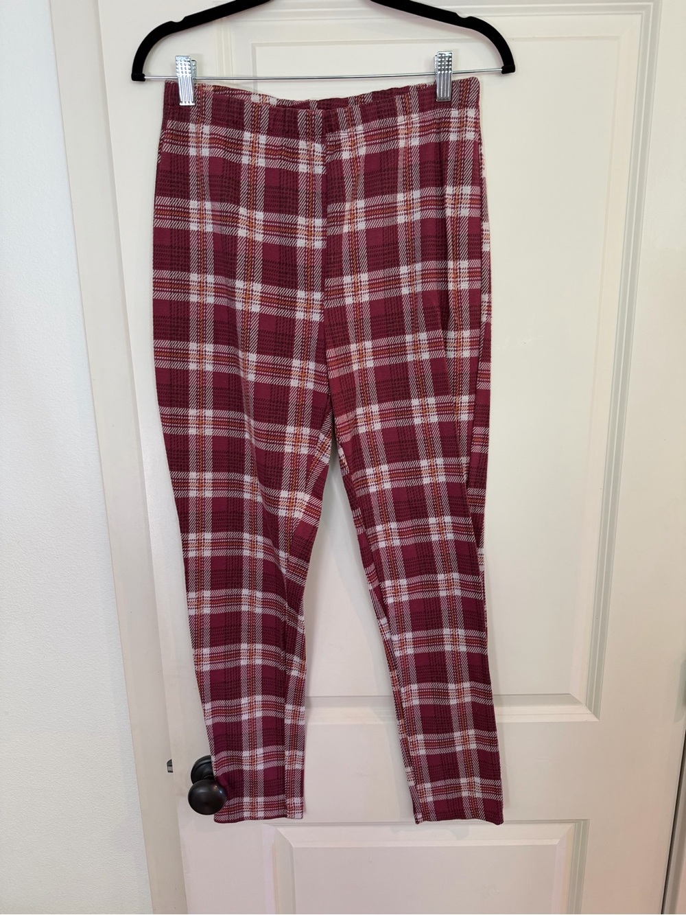 Forever 21 Burgundy Plaid Trousers